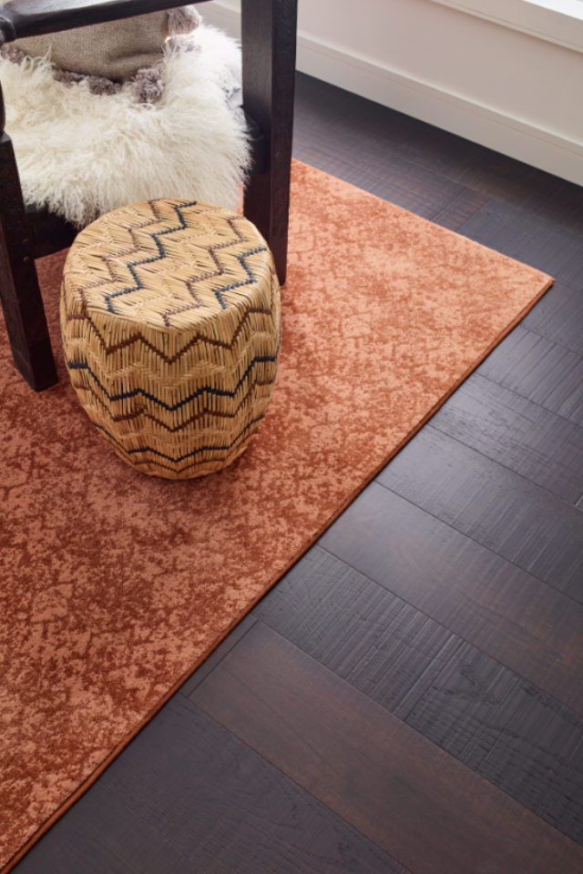 Terra Cotta Patterened Bound Carpet